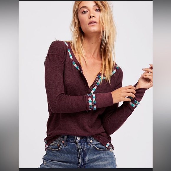 Free People Tops - Free people rainbow thermal